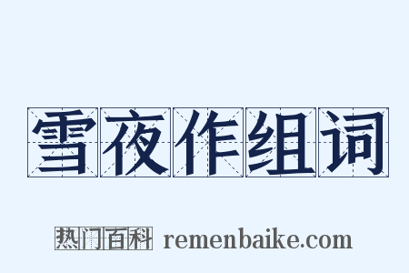 雪夜作组词是什么意思的图片